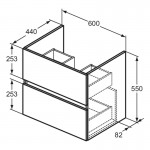 Ideal Standard Eurovit+ vonios spintele su praustuvu 60x44