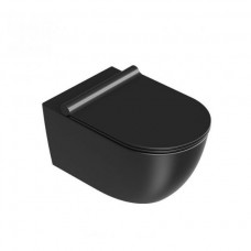 05 1155 0022 SFERA, pakabinamas klozetas su lėtaeigiu dangčiu juodas matinis