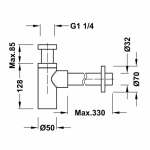 Sifonas praustuvui Tres