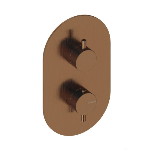 Potinkinis termostatinis dušo maišytuvas Sanycces Loop Brushed Rose Gold (T13001RG)
