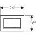 Geberit 115.883.11.1 - Nuleidimo mygtukas Sigma30, 24,6 x 16,4 cm, baltas