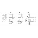 Pastatomas klozetas  Laufen Meda  tylus sūkurinis nuplovimas "Silent flush", be apvado "rimless"