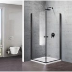 Dušo kabina CREYA LIGHT BLACK, 90 x 90 x 190 cm, kvadratinė