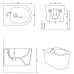 Pakabinama bidė Alice Ceramica Form Square Rimless 500x350 