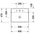 Duravit DuraSquare praustuvas, 60 x 47 cm, baltas