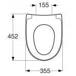 Unitazo sėdynė su dangčiu Gustavsberg Nautic 9M26S101, balta, 45.2 cm x 35.5 cm