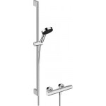 Dušo komplektas Hansgrohe, Pulsify Select S Shower system 105 3jet Relaxation EcoSmart su dušo maišytuvu Ecostat ir stovu 90 cm 24271000