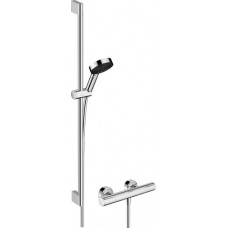  Dušo komplektas Hansgrohe, Pulsify Select S Shower system 105 3jet Relaxation EcoSmart su dušo maišytuvu Ecostat ir stovu 90 cm 24271000