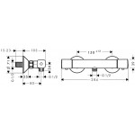 Hansgrohe Crometta 100 Vario Combi dušo komplektas 650 mm, baltas/chromas-voniosguru.lt