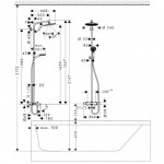 Hansgrohe Crometta S 240 1jet termostatinė dušo sistema su snapu