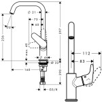 Praustuvo maišytuvas Hansgrohe Focus 31519000-voniosguru.lt