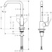 Hansgrohe Focus E2 virtuvinis maišytuvas lenktas 31820000