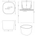 Pastatomas praustuvas Alice Ceramica Unica Square 400x400 mm Pastatomas praustuvas Alice Ceramica Unica Square 400x400 mm