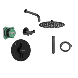 Hansgrohe/Deante potinkinė dušo sistema juoda matinė Hansgrohe/Deante potinkinė dušo sistema juoda matinė