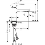 Hansgrohe maišytuvas praustuvui Metropol 32507670