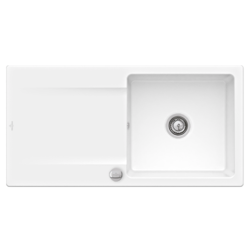 Keraminė plautuvė Villeroy & Boch Siluet 60 (1000x510 mm) su CeramicPlus danga ir įprastu ventiliu, pasirenkama spalva Keraminė plautuvė Villeroy & Boch Siluet 60 (1000x510 mm) su CeramicPlus danga ir įprastu ventiliu, pasirenkama spalva