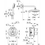 Grohe Grohtherm 2000 potinkinis dušo komplektas