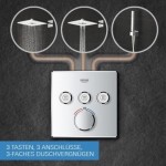 Grohe Grohtherm SmartControl Cube potinkinis termostatinis dušo komplektas 34706000 -voniosguru.lt