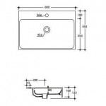 Įleidžiamas praustuvas Kerasan Cento 500x450 mm 600x450 mm 700x450 mm 800x450 mm-voniosguru.lt