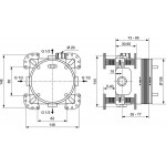 Ideal Standard Ceratherm 100 kvadratinė potinkinė termostatinė dušo sistema su 200mm lietaus galva, matinė juoda