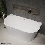 Vonia Braider RESTIA CLAS glaudžiama prie sienos 1400*730 mm balta su chromuotu sifonu