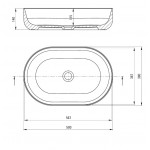 Pastatomas praustuvas Round  580x380 mm