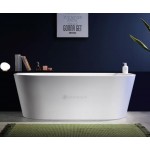 Vonia Braider RESTIA CLAS glaudžiama prie sienos 1400*730 mm balta su chromuotu sifonu