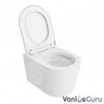 Potinkinis rėmas Villeroy & Boch ViConnect ir Versoni su sukūrinė sistema pakabinamas klozetas su lėtaeigiu dangčiu