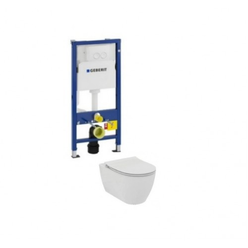 GEBERIT  potinkinis rėmas su nuleidimo mygtuku (spalvų pasirinkimas) iri.Life O, sūkurinis klozetu su lėtaeigiu dangčiu