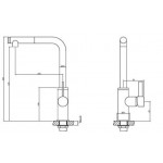 Virtuvinis maišytuvas Invena Preto BZ-48-W04-L, juodas