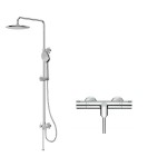 Virštinkinė dušo sistema Orion su Hansgrohe Ecostat 1001 CL termostatiniu vonios maišytuvu ir pripilymu voniai