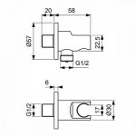 Ideal Standard Ceratherm 100 kvadratinė potinkinė termostatinė dušo sistema su 200mm lietaus galva, matinė juoda