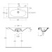 Praustuvas Galassia Ergo 750x450 mm 850x450 mm 105x450 mm Praustuvas Galassia Ergo 750x450 mm 850x450 mm 105x450 mm