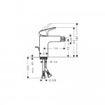 Hansgrohe Logis bidė maišytuvas, chromas 71200000-voniosguru.lt