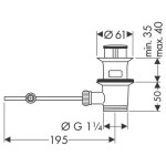 Hansgrohe Logis bidė maišytuvas, chromas 71200000-voniosguru.lt