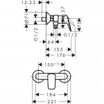 Hansgrohe Logis dušo maišytuvas, chromas 71600000-voniosguru.lt