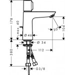 Hansgrohe Talis Select E 110 praustuvo maišytuvas 71750000-voniosguru.lt