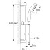 GROHE Vitalio Start 100 QuickFix dušo komplektas, 100mm 2-srovių rankinis dušelis, 600mm stovas