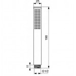 Ideal Standard Ceratherm 100 kvadratinė potinkinė termostatinė dušo sistema su 200mm lietaus galva, matinė juoda