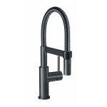 Maišytuvas plautuvei Villeroy & Boch su ištraukiamu dušeliu, antracitas 92730005