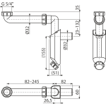 Alca praustuvo sifonas taupantis vietą