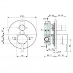 Ideal Standard Ceraline potinkinis vonios/dušo maišytuvas A6939AA