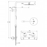 Ideal Standard Ceratherm T125 virštinkinė dušo sistema A7589AA