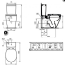 Pastatomas unitazas Ideal Standard Connect Cube su Slim SoftClose dangčiu Pastatomas unitazas Ideal Standard Connect Cube su Slim SoftClose dangčiu