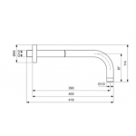 Ideal Standard Idealrain sieninė alkūnė dušo galvai 400 mm