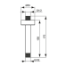 Ideal Standard Idealrain tvirtinimas iš lubų dušo galvai 150 mm