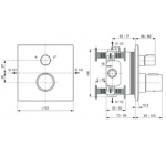 Ideal Standard Ceratherm C100 potinkinis termostatinis maišytuvas dušui ir voniai