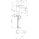 Maišytuvas praustuvui Ideal Standard Cerfine Nuovo juodas matinis Maišytuvas praustuvui Ideal Standard Cerfine Nuovo juodas matinis