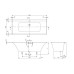 Stačiakampė vonia VILLEROY & BOSH Subway 3.0 Duo 800 x 1800 mm, UBQ180SBW2DV01