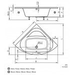 Kampinė akrilinė vonia Sanycces Brisa (galima rinktis matmenys)